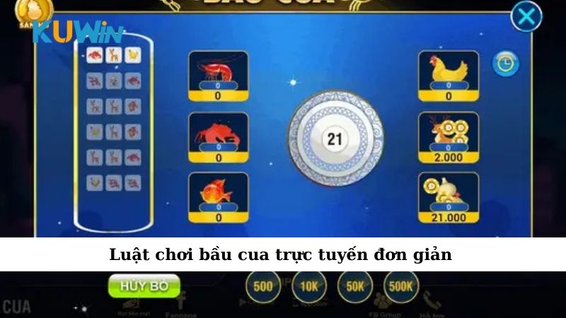Luật chơi bầu cua trực tuyến đơn giản